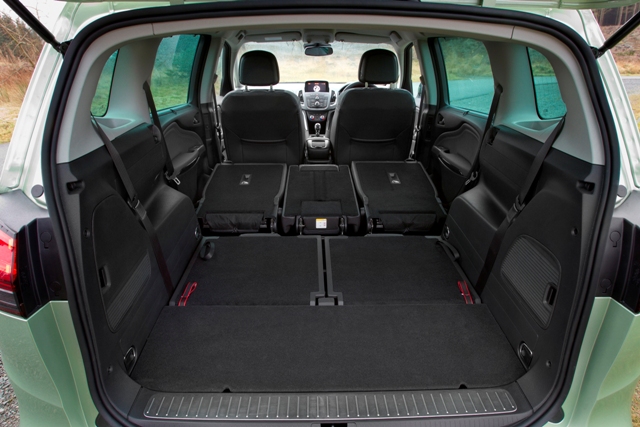 Vauxhall Zafira Tourer seats down