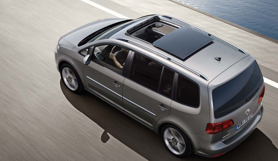 Volkswagen Touran on the road